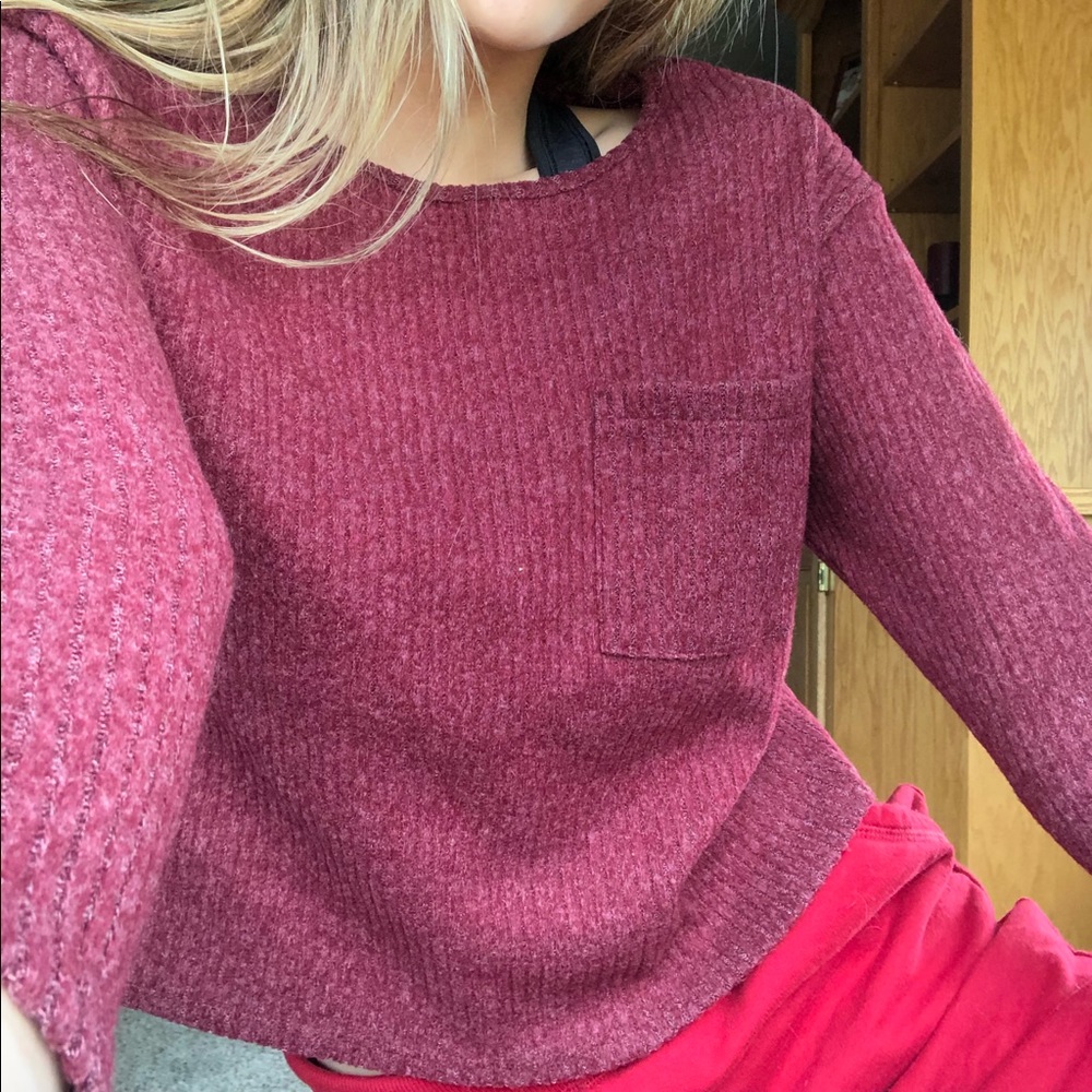 maroon rebel sugar long sleeve